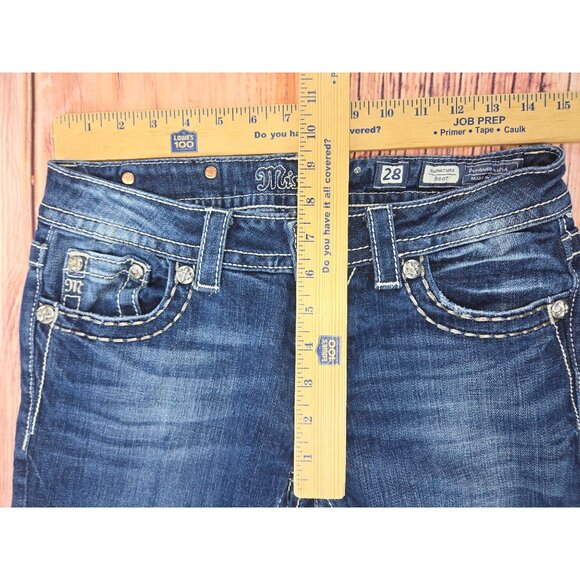 Miss Me Blinged Womens Signature Bootcut Jeans 28  (30 x 33) - Picture 10 of 11